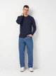 Лонгслив мужской Fruit of the Loom Valueweight Long Sleeve 0610380AZ 2XL Темно-синий (Tr2000000016719_5000000088857) - изображение 3
