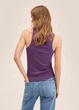 Майка в рубчик Mango 27058631 M Фиолетовый - изображение 3