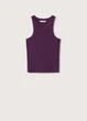 Майка в рубчик Mango 27058631 M Фиолетовый - изображение 7