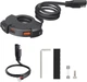 Тонка мотозарядка для телефонів USB на кермо QC3.0 + PD 30W з SAE кабелем і запобіжником - зображення 4