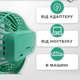 Переносний usb вентилятор Andowl Q-F106 на прищіпці та акумуляторі міні кондиціонер з прищіпкою зелений - зображення 4