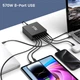 Зарядное устройство HSSNS Multiple USB C: 570 Вт, 8 портов USB C с 5 USB-C и 3 USB-A – зарядное устройство USB C Dual-PD PPS USB C адаптер питания для ноутбука, MacBook, iPad, iPhone, Sumsung и т.д. - изображение 3