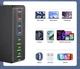 Зарядное устройство HSSNS Multiple USB C: 570 Вт, 8 портов USB C с 5 USB-C и 3 USB-A – зарядное устройство USB C Dual-PD PPS USB C адаптер питания для ноутбука, MacBook, iPad, iPhone, Sumsung и т.д. - изображение 4