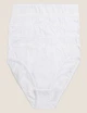 Набор хлопковых трусиков Marks&Spencer High legs 12(40) 5 шт белый 0014 - изображение 1