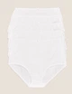 Набор хлопковых трусиков Marks&Spencer Full briefs 16(44) 5 шт белый 0020 - изображение 1