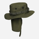 Тактическая панама мужская MIL-TEC British Boonie Hat with Neck Flap R/S"12326101 2XL [182] Olive (4046872385636) - изображение 4