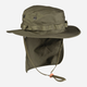 Тактична панама чоловіча MIL-TEC British Boonie Hat with Neck Flap R/S"12326101 S [182] Olive (4046872385599) - зображення 6