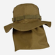 Тактическая панама мужская MIL-TEC British Boonie Hat with Neck Flap R/S"12326105 2XL [120] Coyote (4046872335471) - изображение 3