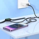 Бездротовий зарядний пристрій HOCO CW54 2-in-1 charging cable iP+iWatch Black (6942007611381) - зображення 3