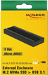 Зовнішня кишеня для SSD накопичувача DeLOCK M.2 NVMe PCIe SuperSpeed USB 3.2 Gen 2 10 Gbps (4043619426003) - зображення 5