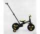 Дитячий велосипед трансформер Best Trike 58195 біло чорно жовтий беговел двоколісний триколісний велосипед каталка з батьківською ручкою - изображение 4