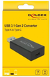 Adapter Delock USB Type-A - USB Type-C Black (4043619656899) - obraz 3