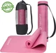 Коврик для йоги и фитнеса TECOFIT NBR 183x61x1 см Розовый (TOP20106462/3) + чехол-сумка в подарок + чехол-сумка в подарок - изображение 1