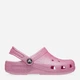 Chodaki dziecięce dla dziewczynki Crocs Classic Glitter Kids Clog T 206992-6XE 27-28 Różowe (196265650675) - obraz 1