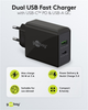 Зарядний пристрій Goobay USB-C PD Dual Fast Charger 30W Black (4040849616730) - зображення 5