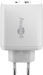 Ładowarka sieciowa Goobay USB-C PD GaN Dual Fast Charger 45 W White (4040849654121) - obraz 2