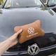 Набор подушек 2шт для автомобиля Volkswagen из натуральной коричневой кожи. Подушки на подголовник - изображение 4