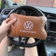 Набор подушек 2шт для автомобиля Volkswagen из натуральной коричневой кожи. Подушки на подголовник - изображение 6