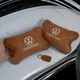Набор подушек 2шт для автомобиля Volkswagen из натуральной коричневой кожи. Подушки на подголовник - изображение 13
