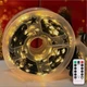 Светодиодная гирлянда нить "Роса" 50м с пультом, 500 LED, 220V, зеленый провод, 8 режимов, IP44, Теплый белый - изображение 1