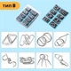 Набір із 8 металевих міні головоломок WirePuzzles, тип В - зображення 2
