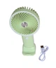 Вентилятор ручний Mini Fan HX09-1 акумуляторний з підставкою для телефону Салатовий з білим - зображення 1