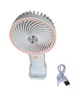 Вентилятор ручний Mini Fan HX09-1 акумуляторний з підставкою для телефону Білий з персиковим - зображення 1