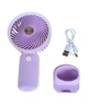 Вентилятор ручной Mini Fan HX09-1 аккумуляторный с подставкой для телефона Сиреневый с белым - изображение 3