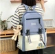 Рюкзак 5 в 1 шкільний для дівчинки OFF-White (набір: рюкзак, шоппер, пенал, сумочка, гаманець), голубий - зображення 5