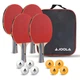 Комплект для настільного тенісу Joola Team School 4 Bats 8 Balls (54825) (930798) - зображення 1
