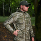 Чоловіча Куртка Combat Softshell на флісі з Капюшоном та Липучками під шеврони піксель розмір 4XL - зображення 3