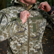 Чоловіча Куртка Combat Softshell на флісі з Капюшоном та Липучками під шеврони піксель розмір 4XL - зображення 4