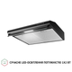Черная кухонная вытяжка Perfelli PL 5144 BL LED, плоская стандартная, под навесной шкаф, шириной 50 см - изображение 3