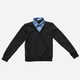 Подростковый свитшот-обманка для мальчика Smile Time Scholar OX26-12-1 140 см Черный с голубым (st_2000000190280) - изображение 6