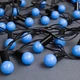 Светодиодная гирлянда "Шарики" 18мм, 7м, 40 LED, черный провод, 220В, статический режим, Синий - изображение 4