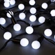 Світлодіодна гірлянда "Кульки" 18мм, 7м, 40 LED, чорний провід, 220В, статичний режим, Білий - зображення 1