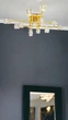 LED люстра Хрусталь 8821 (Золотистая) на 12 плафонов - изображение 4