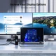 Док-станция DOCKASE Visual Smart USB-C Hub 10 in 1, Dual 8K@30Hz/4K@120Hz, PD 3.0 100W, Gigabit Ethernet, 2 USB 3.2, USB 3.2 10Gbps, UHS-II SD/TF, HDMI 2.1a & DP 1.4a (2-е поколение, 10 Гбит/с). Серый - изображение 4