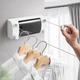 Сушарка для білизни настінна мотузка/трос подвійна з фіксатором 4.2м HP13_біла - зображення 7