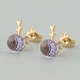 Сережки Олень з кристалами Swarovski 45528 розмір 14х12 мм колір бузковий вага 2.9 г позолота 18К - зображення 1