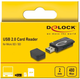 Czytnik kart Delock Mini USB-A 2.0 - microSD, SD Black (91602) - obraz 3