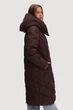 Довгий жіночий пуховик Finn Flare FWB110142-825 бордовий 3XL - зображення 3
