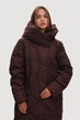 Довгий жіночий пуховик Finn Flare FWB110142-825 бордовий 3XL - зображення 5