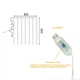 Гирлянда светодиодная USB 8 режимов белая Капля росы 300 LED 3 х 3 м - изображение 4