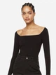 Боди-футболка женская H&M 1123802 M Черная (2000001526019) - изображение 1
