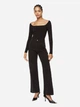 Боди-футболка женская H&M 1123802 M Черная (2000001526019) - изображение 5