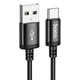 Кабель 3 метра HOCO USB - Type-C Radiance charging data cable X91 3а черный - изображение 3