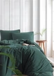 Сімейний комплект Limasso Standart Dark Green Варена Бавовна 2 x 160х220 см наволочки 2 х 50х70 см - зображення 1