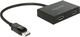 Splitter Delock DisplayPort 1.2 - DisplayPort x2 Black (4043619876655) - obraz 1