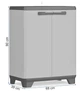 Шафа для зберігання Keter Kis Planet Cabinet сіра низька багатофункціональна господарська (246638) - изображение 3